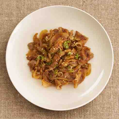 薄切り豚肉の生姜焼き