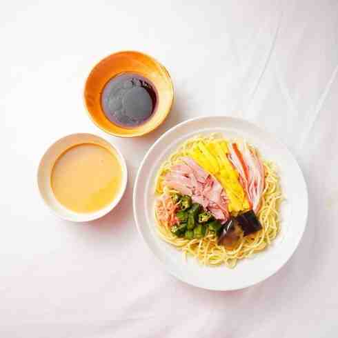 Monohon製日本産小麦麺の冷やし中華 （自家製ゴマだれ＆レモン醤油だれつき）