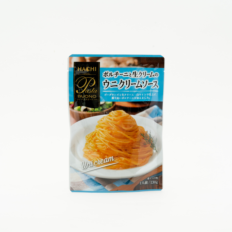 ポルチーニと生クリームのウニクリームソース