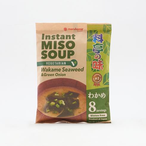 Soupe Miso Instantanée Marukome Ryotei no Aji avec Algues Wakame 152g (8 Portions)