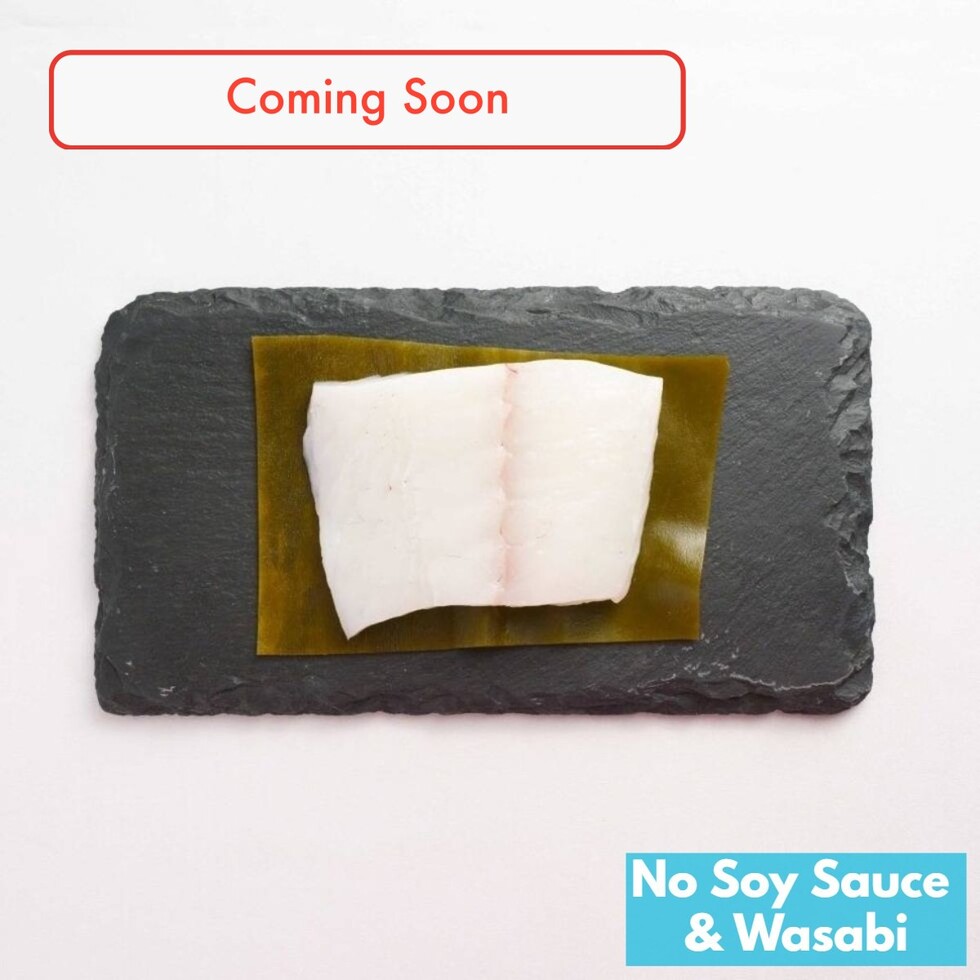 (Bientôt) Bloc de Sashimi de Hirame (Flétan) Mariné avec du Kombu 50-55g par Nobu Sakaguchi (15 ans dans un restaurant étoilé Michelin)