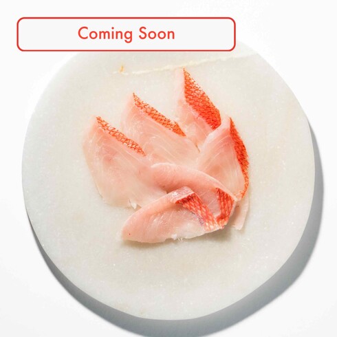 (Bientôt) Sashimi de Kinmedai (Alfonsino) Légèrement Poché 6pcs/45-50g par Nobu Sakaguchi (15 ans dans un restaurant étoilé Michelin)