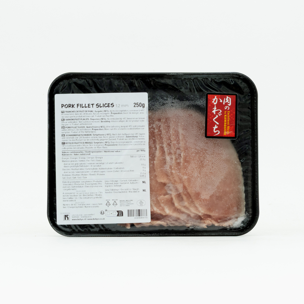 Kawaguchi Pork Fillet Slice 250g