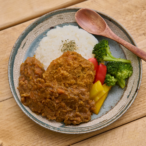 Kids' Mild Curry with Grilled Veg and Sweet Potato Croquette (Without Rice)