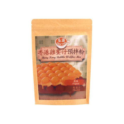 TeaTalk Hong Kong-Style Bubble Waffle / Waffle Premix (Original + Chocolate Flavour 140g, 1 pack each) 