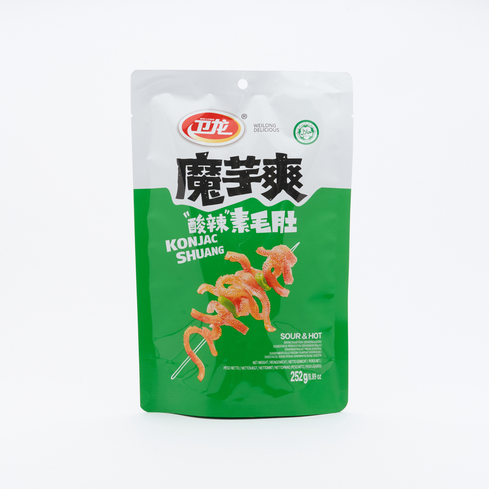 Wei Long Konjac Strips Sour & Hot Flavour 252g