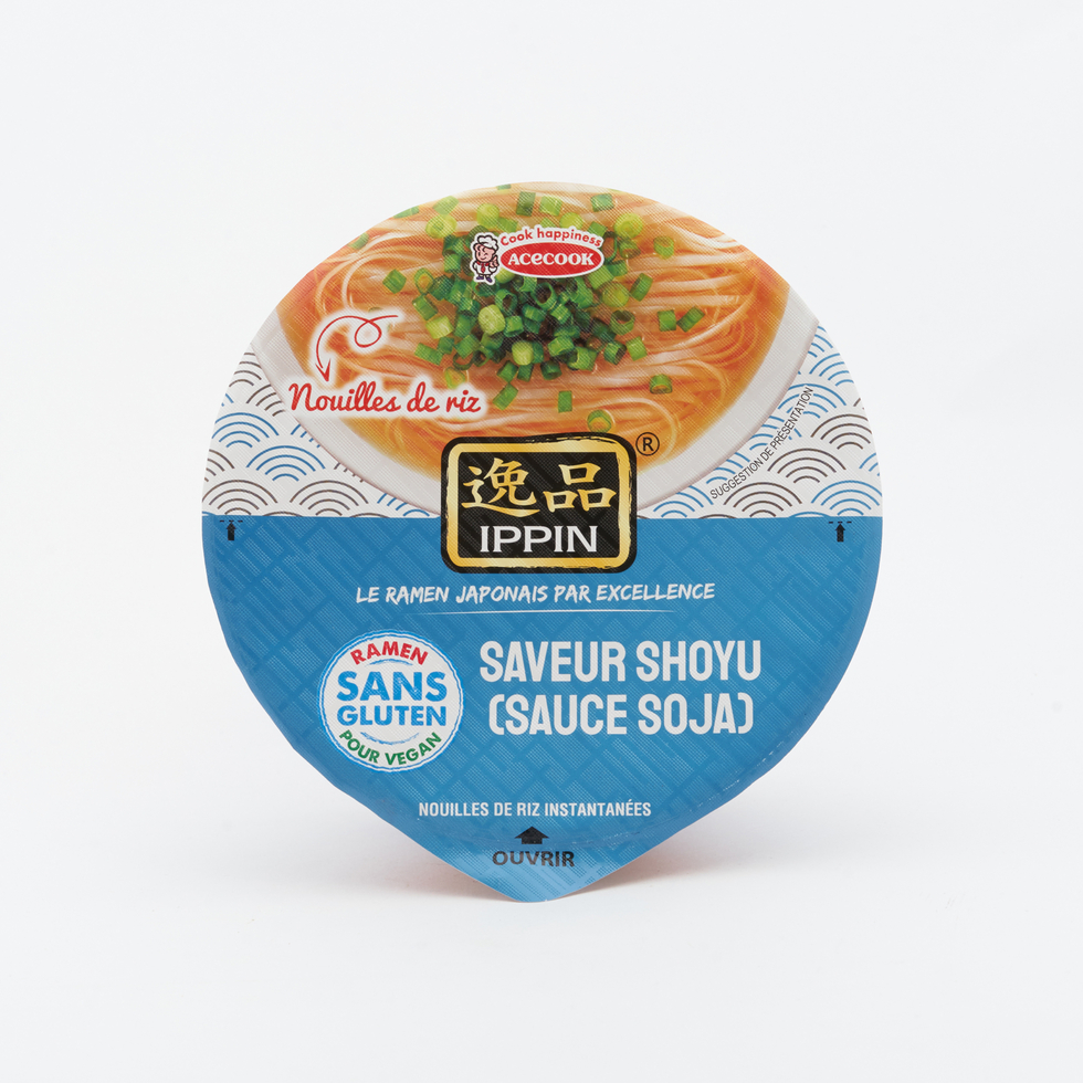 Acecook IPPIN Instant Rice Noodle Bowl Shoyu Flavour 63g
