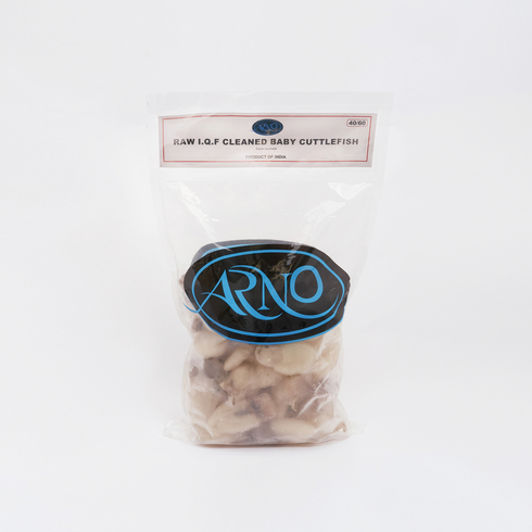 Arno Raw IQF Cleaned Baby Cuttlefish 40–60 pieces 1kg (Net 800g)