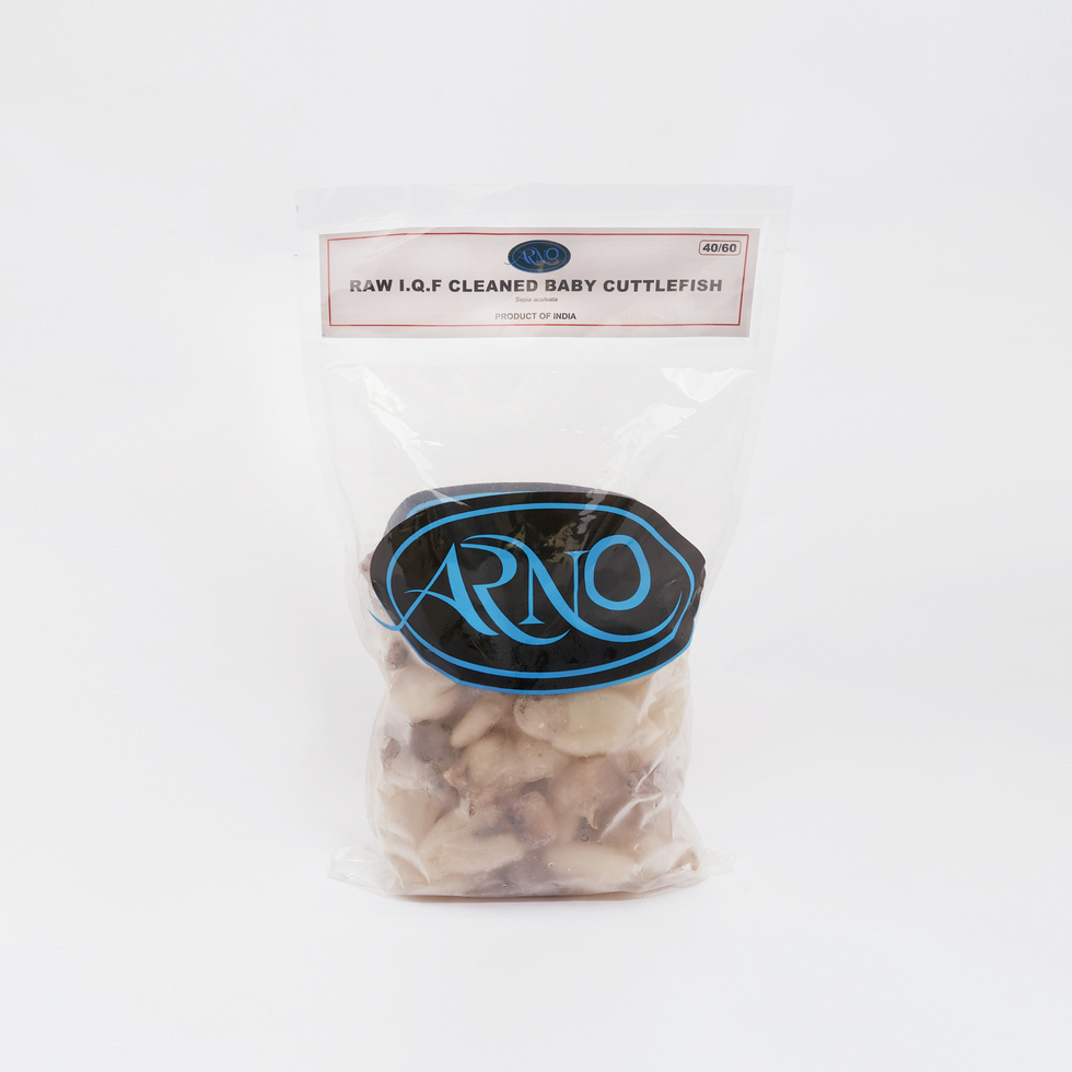 Arno Raw IQF Cleaned Baby Cuttlefish 40–60 pieces 1kg (Net 800g)