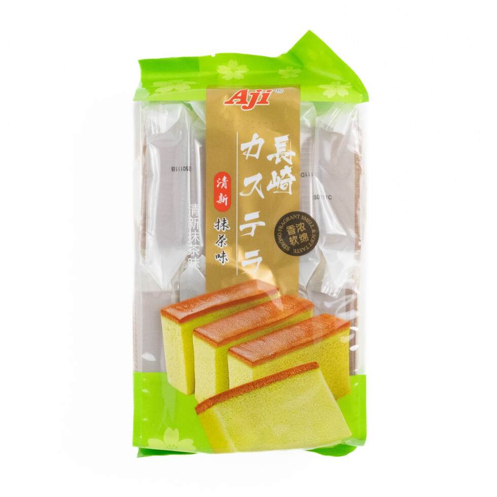 【賞味期限:2026年04月06日】 AJI 長崎風カステラ（抹茶味）10個入り 330g