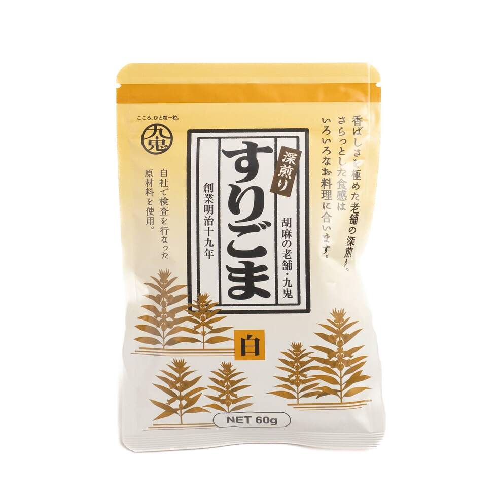 【賞味期限:2026年04月01日】 九鬼 深煎りすりごま白 60g