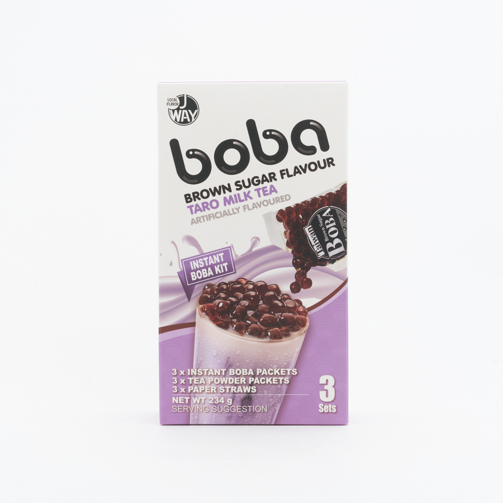 【Best Before:09/04/2026】J Way Brown Sugar Boba Taro Milk Tea Kit 3 Sets