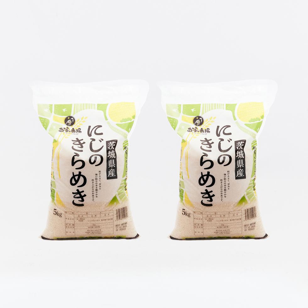 WASO厳選直輸入 - 茨城県産 にじのきらめき 10kg (5kg x 2)