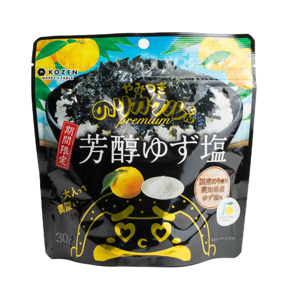 Norikakeru-kun Premium – Assaisonnement pour riz au nori et sel de yuzu 30g