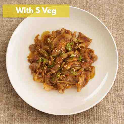 Ginger Pork (+5 veg)