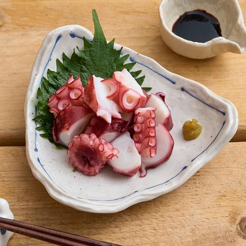 Sashimi de poulpe haché (Sashimi ou Takoyaki) 80g par Nobu Sakaguchi (15 ans dans un restaurant étoilé au Michelin)