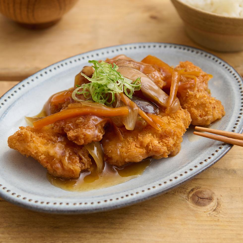 白身魚伴柚子胡椒蔬菜芡汁