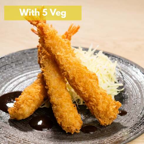 Fried Prawn 3pcs (+5 veg)