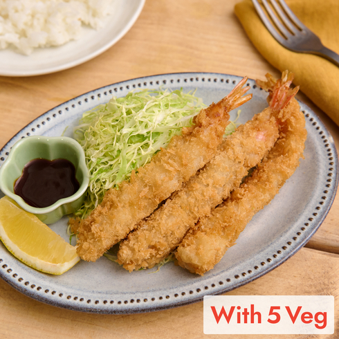 Fried Prawn 3pcs (+5 veg)