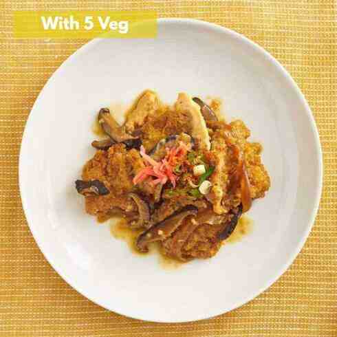 鶏もも肉のかつ煮（お野菜5種付） 