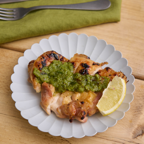 Grilled Chicken with Salt Lemon Sauce