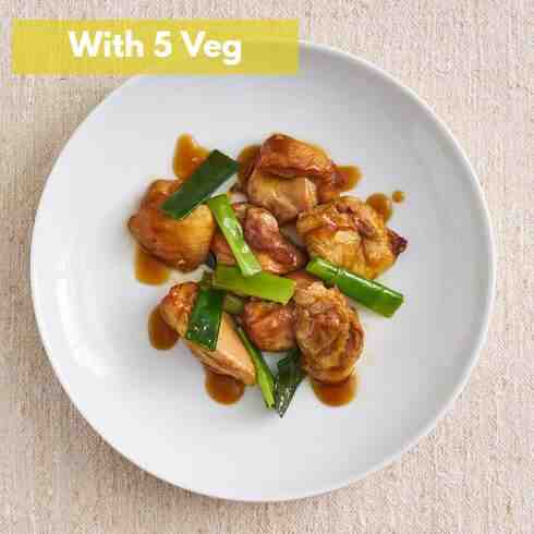 青葱と鶏の山椒焼き鳥（お野菜5種付）