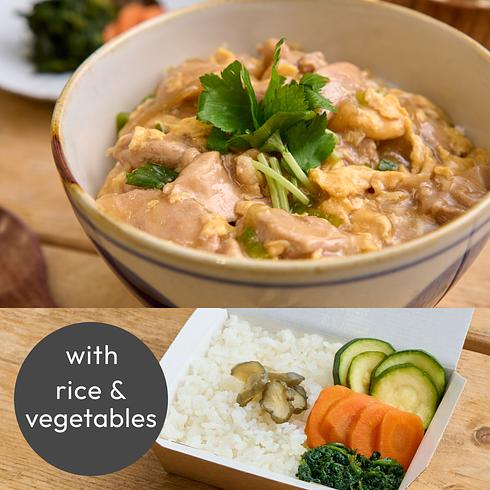 Oyakodon (Chicken & Egg Rice Bowl) 200-210g (+Rice & Veg)