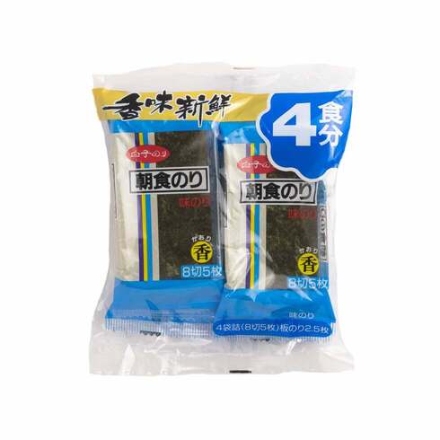 【Best Before:16/06/2026】Shirako Seasoned Seaweed for Breakfast (4 Packs)