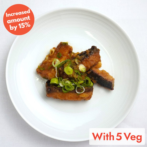 Braised Soy and Dashi Mackerel (+5 veg)