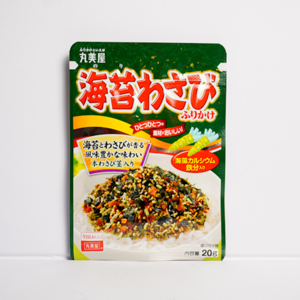 Marumiya Nori Wasabi Furikake 20g (assaisonnement pour riz aux algues et au wasabi)