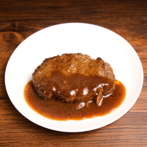 Hamburg Steak with Mushroom Demi-glace 