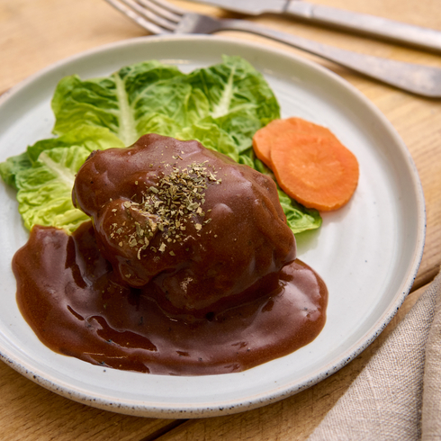 Hamburg Steak with Mushroom Demi-glace 