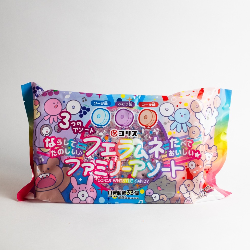 Coris Fue-Ramune Whistle Candy Family Assorted 90g