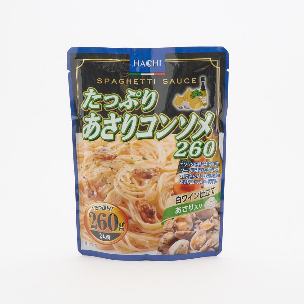 ハチ スパゲッティソース たっぷりあさりコンソメ 260g