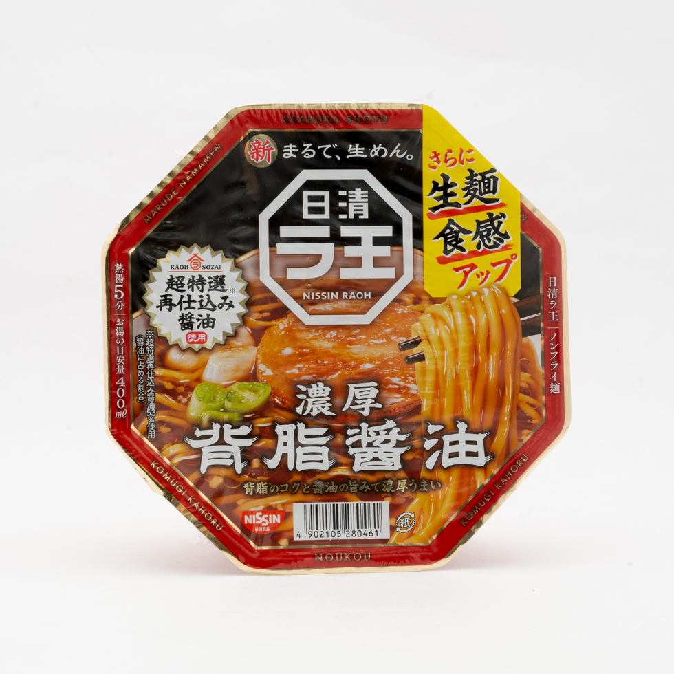 Nissin Ramen Cup Raoh au Porc et Sauce Soja Riche 113g