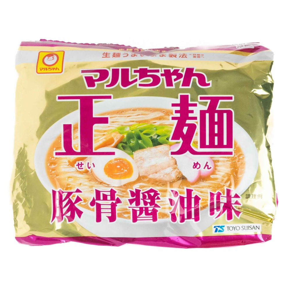 Maruchan Seimen Ramen Tonkotsu Shoyu (saveur de sauce soja et os de porc), paquet de 5
