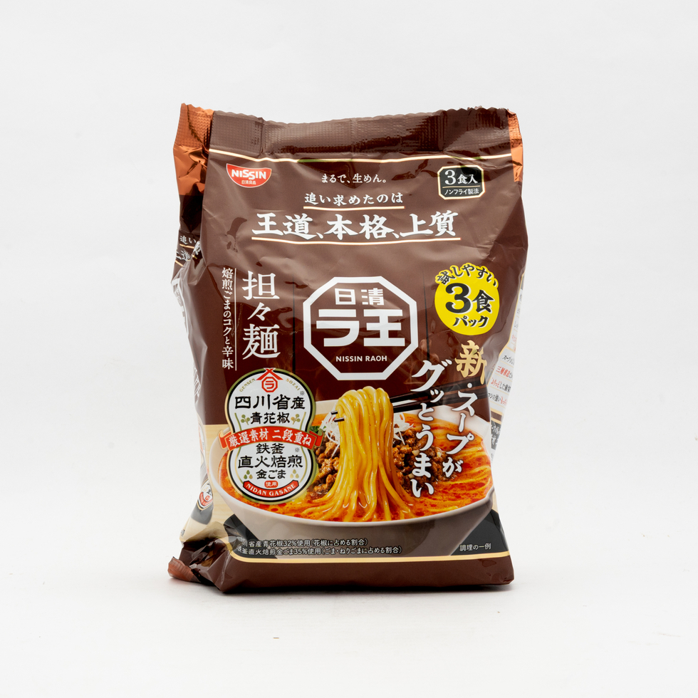 Nissin Raoh Nouilles Ramen Dan Dan, paquet de 3 repas