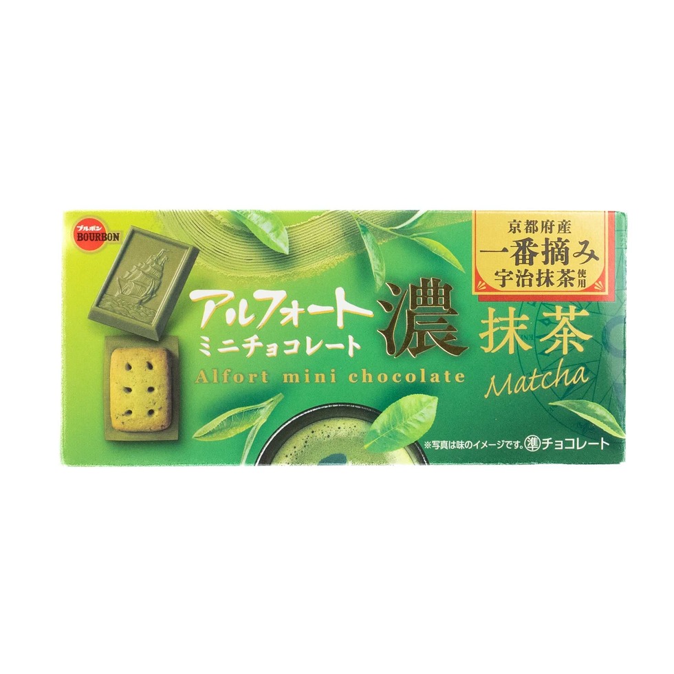 Bourbon Alfort Mini Chocolat au Matcha Riche d'Uji (Kyoto) 60g