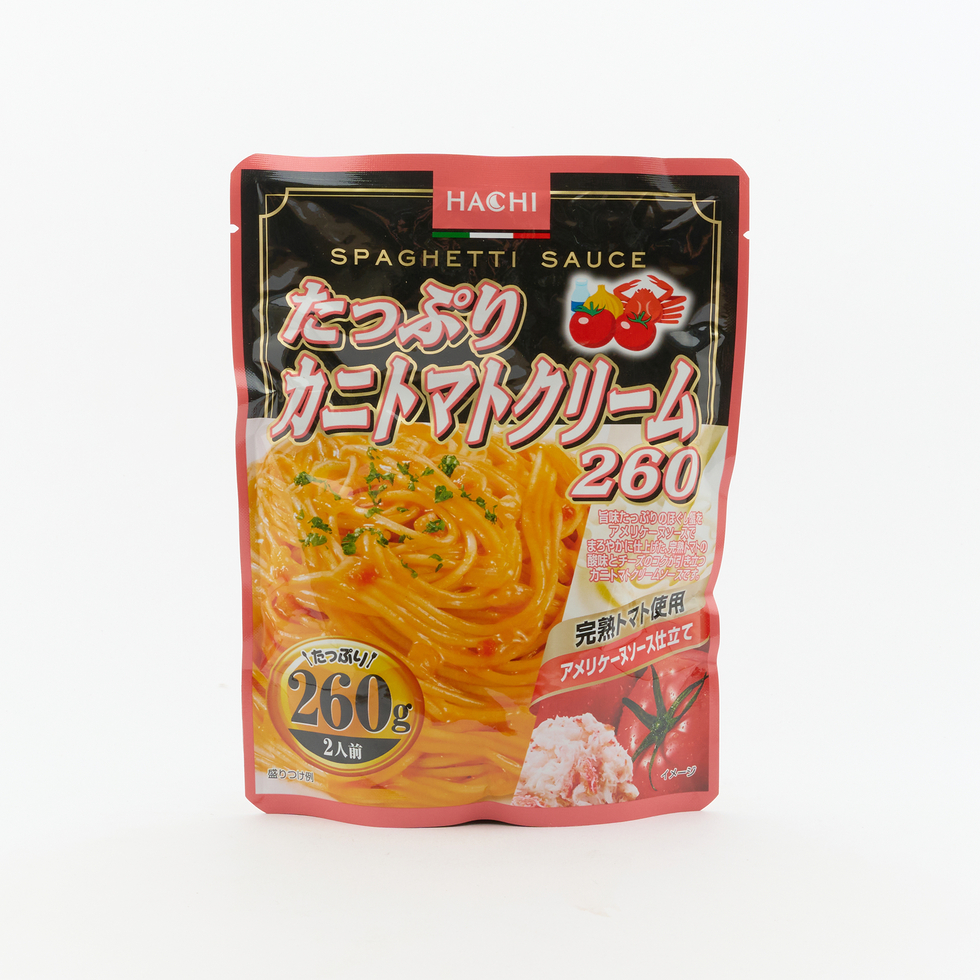 ハチ インスタントスパゲッティソース たっぷりカニトマトクリーム 260g