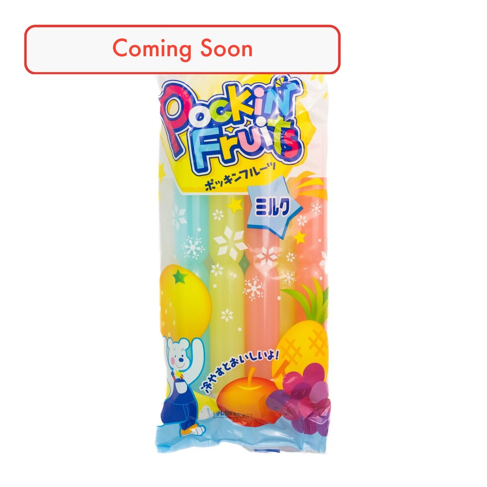 Marugo Shokuhin Pokkin Fruits Milk (8 bâtonnets × 60ml)