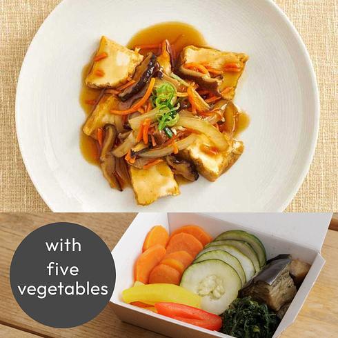 Tofu with Ankake Sauce (+5 veg)