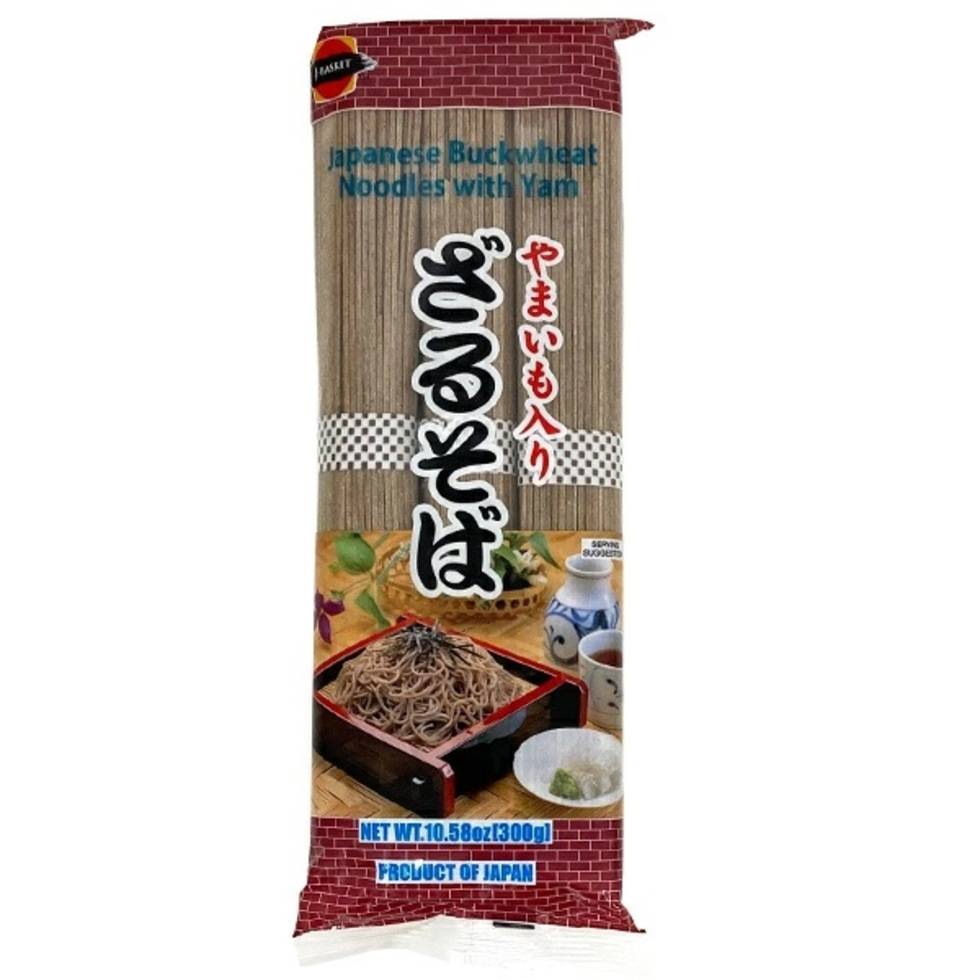 J-Basket Buckwheat Zaru Soba Noodles with Sweet Potato Yam, 300g (3 servings)