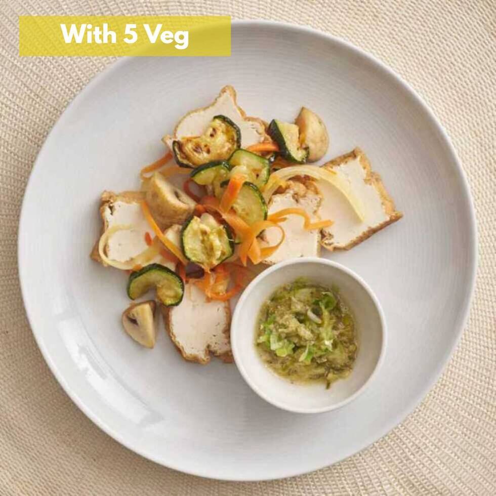 Tofu with Salt Lemon Sauce (+5 veg) - Halal, Ve
