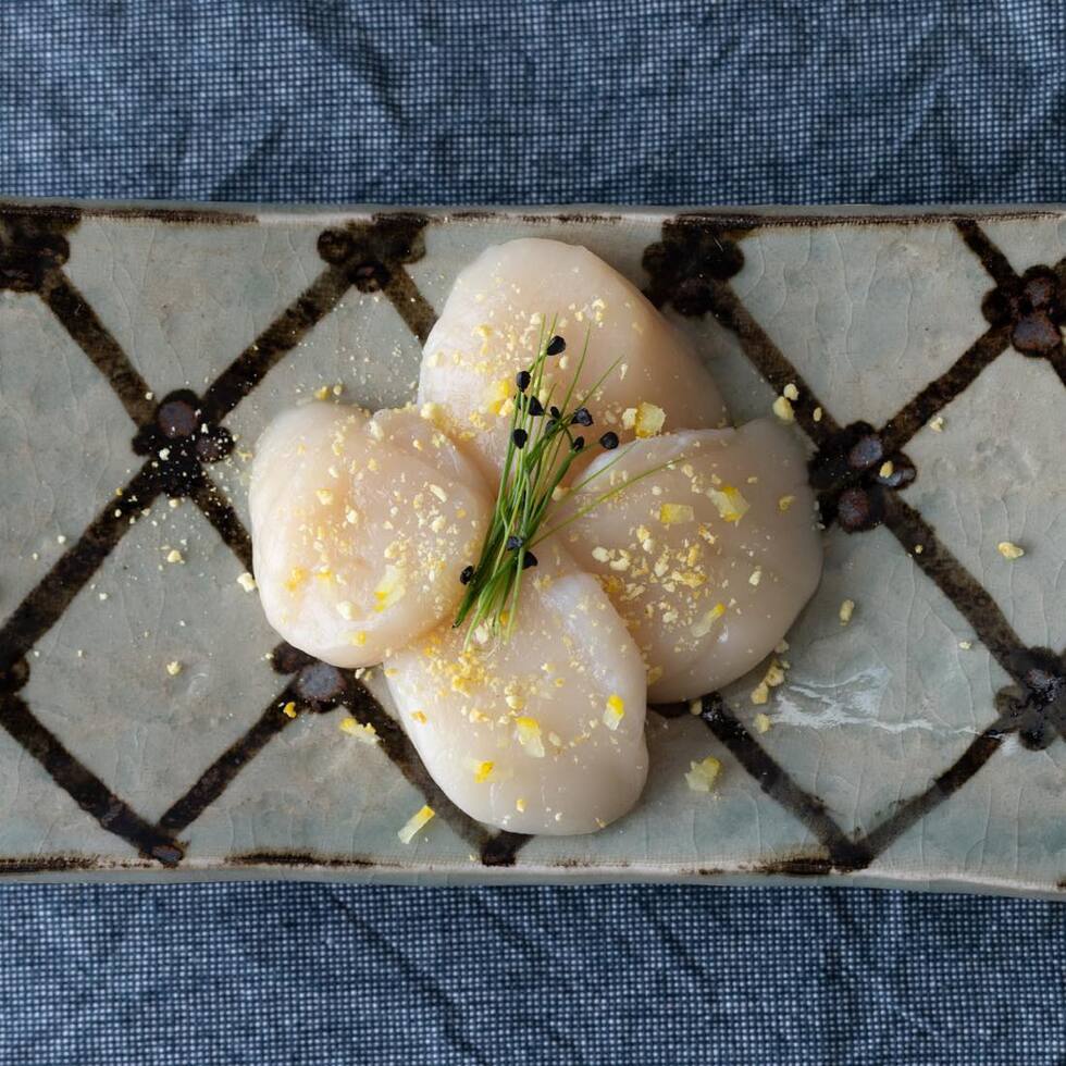 [First Order Only] Japanese Scallops from Hokkaido (Sashimi grade) 4pcs by Nobu Sakaguchi (15 years at a Michelin star) UK first