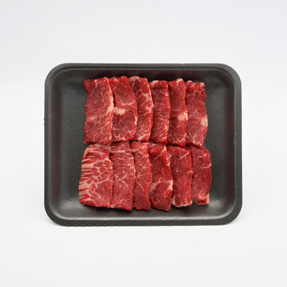 Kalbi de bœuf de qualité supérieure tranché sans os (plat-de-côtes) pour barbecue japonais 140-150g