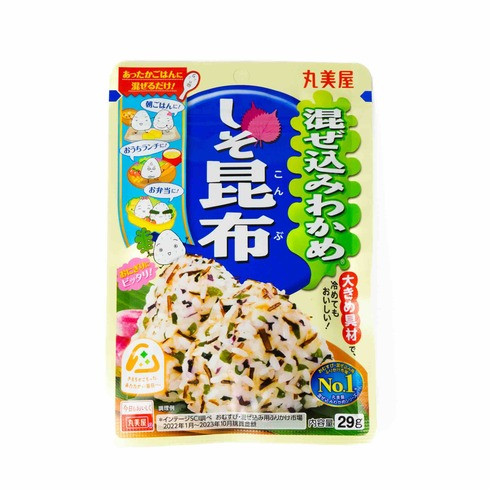 Assaisonnement pour riz au wakamé, shiso et varech Marumiya Mazekomi 29g