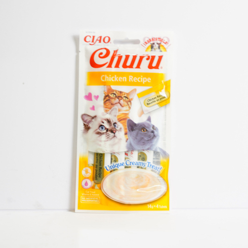 Inaba Churu Chicken - lick-able puree treat for cats 4 x 14g