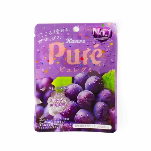 【DDM:30/06/2026】Kanro Pure Gummy Grape 56g