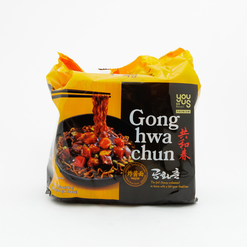 GS YouUs Gonghwachun Jjajang Ramen 195g x 4