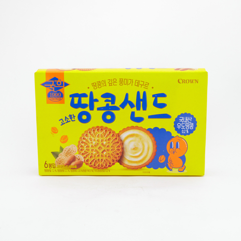 Crown Gukhi Peanut Sand Cream Sandwich Biscuit 279g